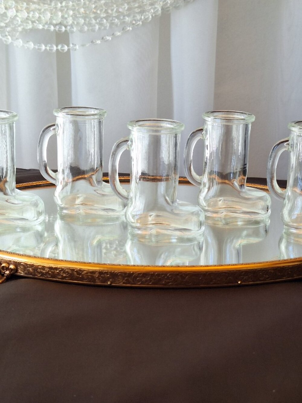 Cowboy Boot Shot Glasses With Handle- Set Of 5 - NEW-Great for Yellowstone Party